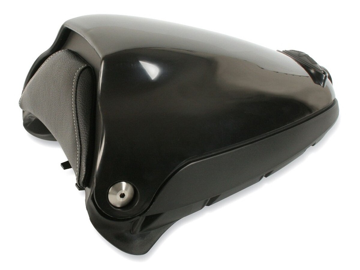 Storage Pod BMW R nineT Unpainted eith Black Bum Pad | Sargent 